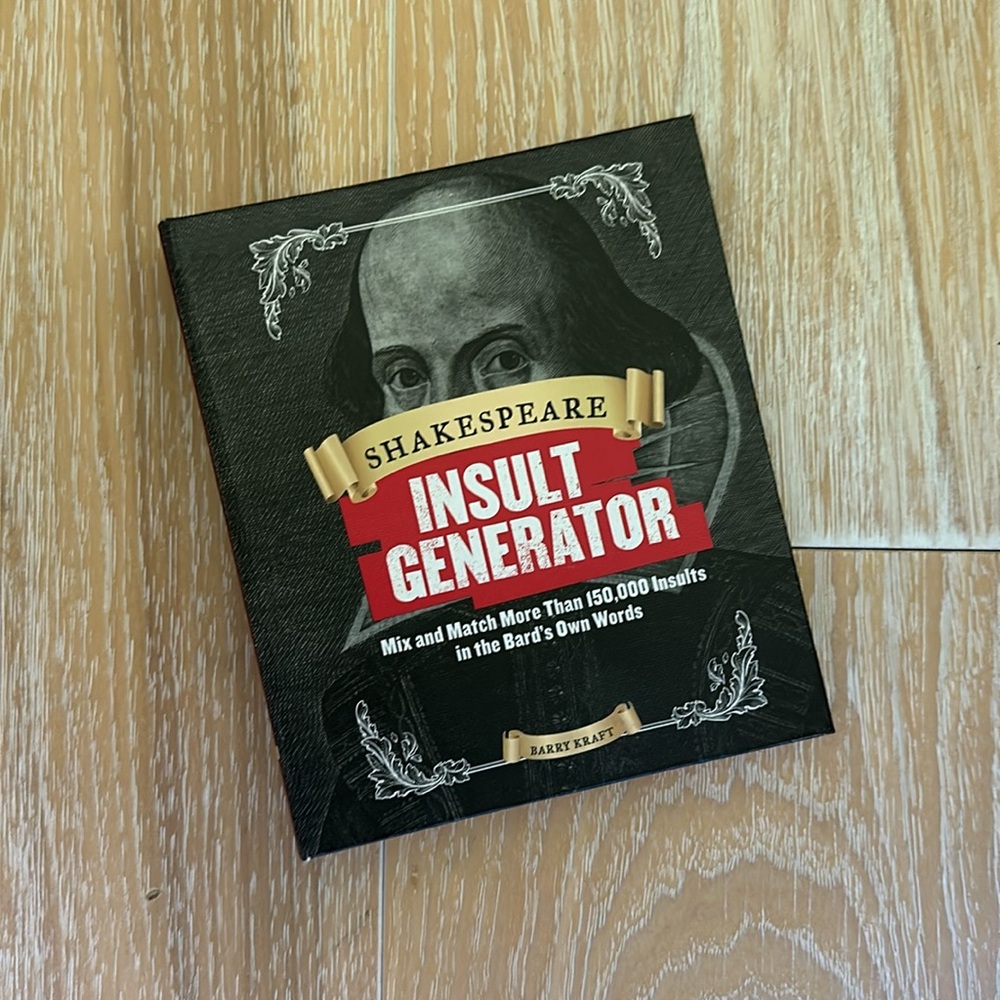 Shakespeare Insult Generator by BarryKraft Spiral Bound